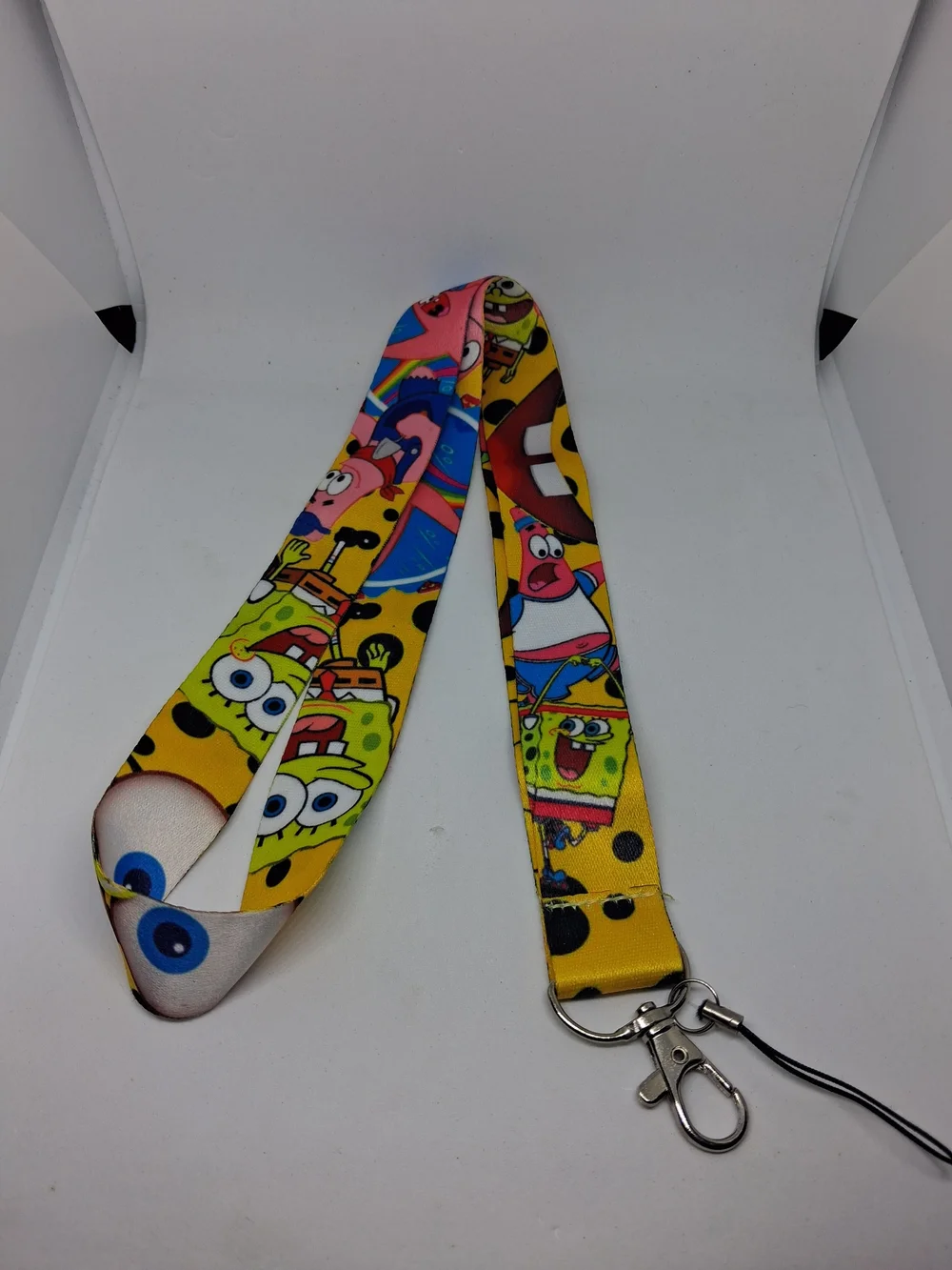 Spongebob Cartoon Lanyard with Metal Clip